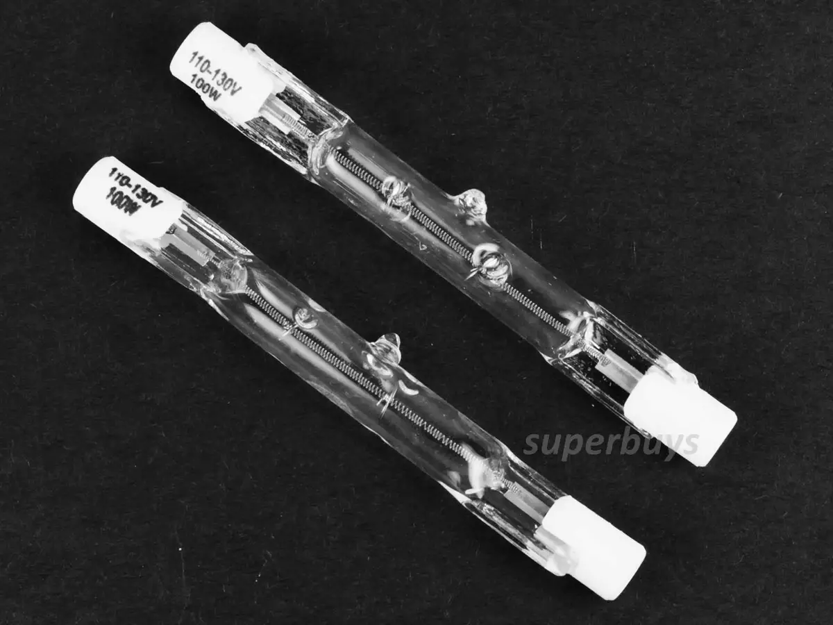 2pcs 100W 120V R7s Linear Tungsten Halogen Lamp Light Tube Globe