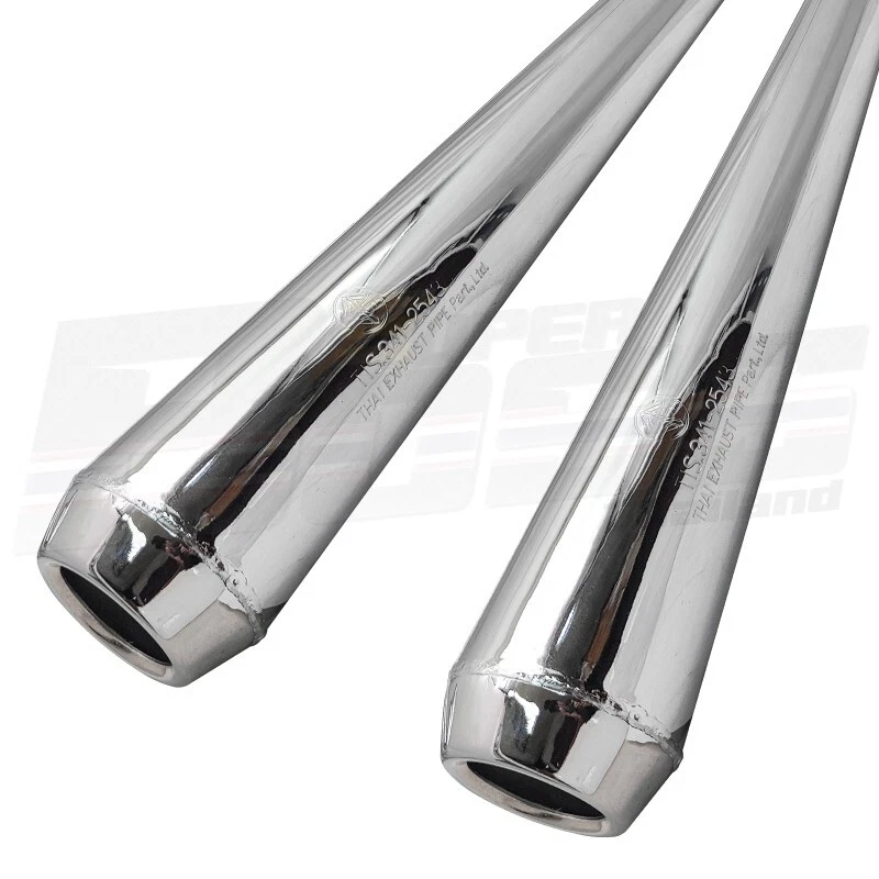 Silenciador de escape para HONDA CB77 CB72 Superhawk 305 250 R+L ***estilo PT*** Foto 4 de 4