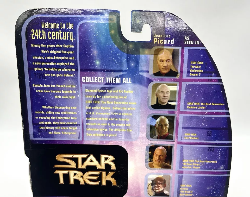 Chaqueta de Capitán Jean-Luc Picard Rara Star Trek Next Generation Diamond Select Foto 4 de 4