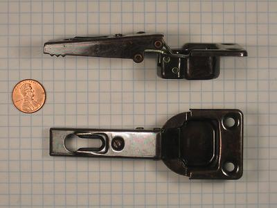 SALICE #C245/0  CONCEALED HINGE, 35mm DIAMETER,OVERLAY, DARK BROWN,FREE-SWINGING