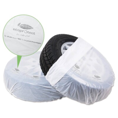 4 St. XL Reifentüten Reifensäcke Eco-Line 100x70x30cm weiß bis 22 Zoll