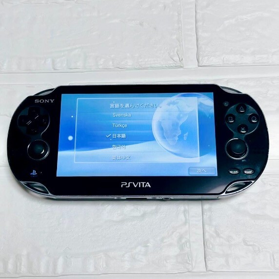 SONY PlayStation PS Vita Wi-Fi Console Crystal Black PCH-1100 ZA01 