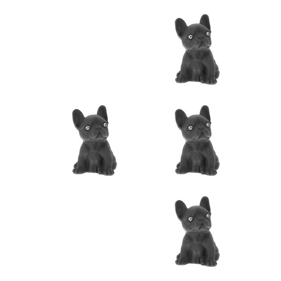 4pcs Desktop Dog Statue Outdoor Dog Statue Resin Dog Statue Dog
