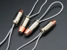 Bullet Zipper Pull, Bullet Lanyard,  or Keychain 4 Pk Select Caliber at Checkout