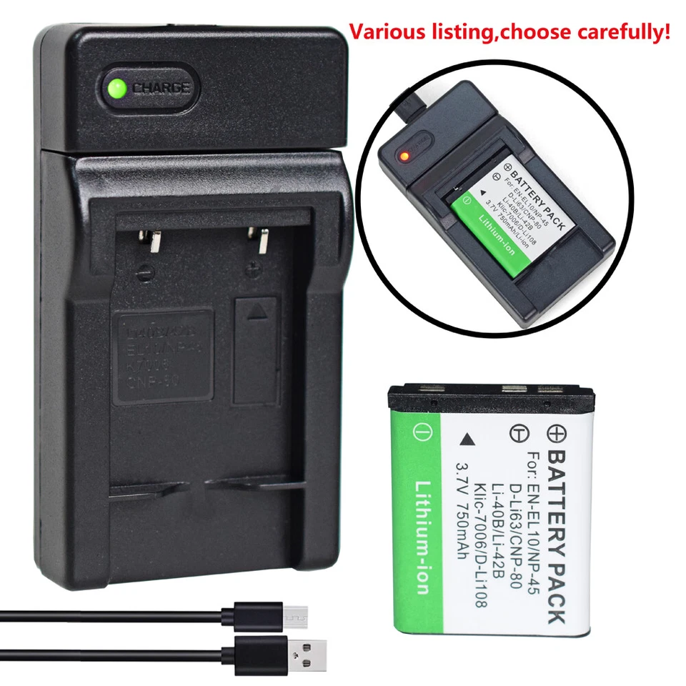Li-40B Li-42B Battery /Charger for Olympus Stylus 600 700 710 720SW 730 740 770 - Image 2 of 4