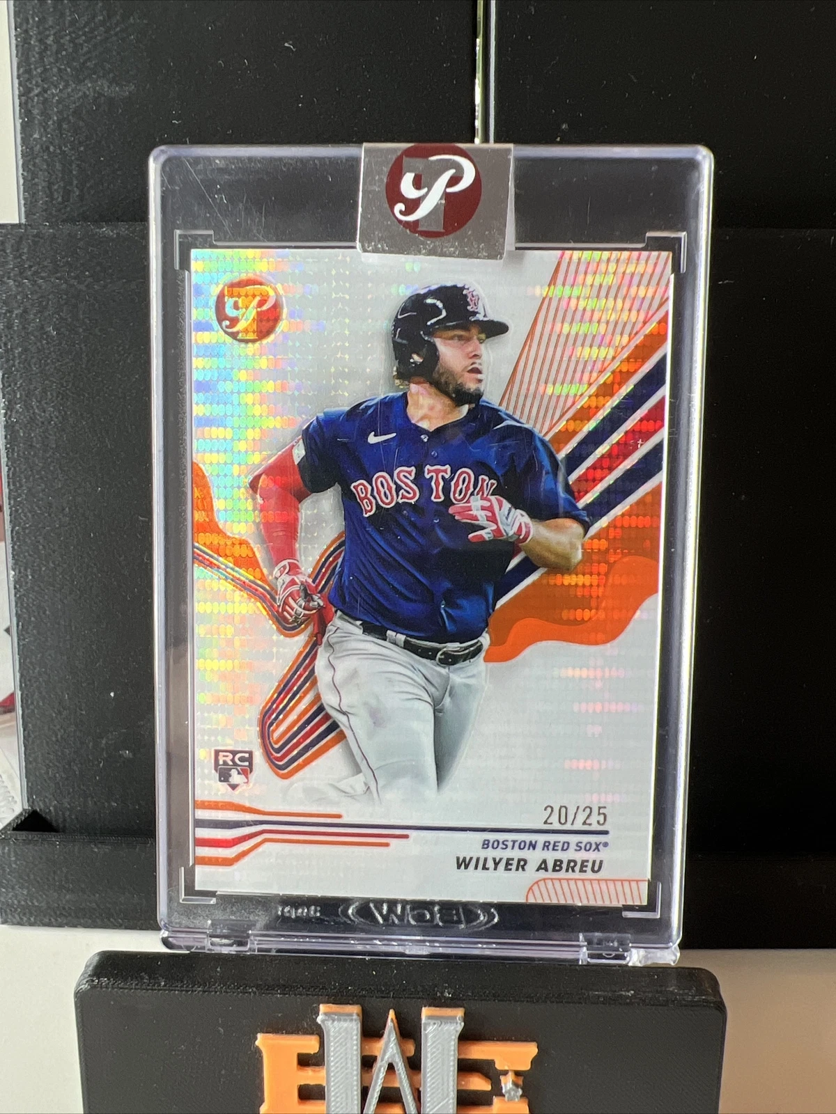 2024 Topps Pristine Wilyer Abreu Orange Encased Pulsar Refractor /25 RC #95