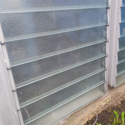 5) Vintage Privacy Jalousie Window Replacement Glass panes