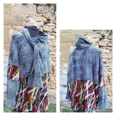 Brandneu Handmade Pullover Oberteil Exklusiv Bedruckt Pulli Design One Size