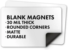 BLANK HEAVY-DUTY MAGNETIC DECALS WEATHER-RESISTANT, STRONG ADHESION FOR VEHICLES