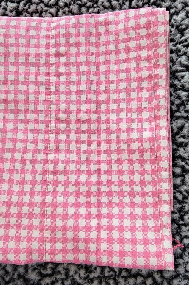 Sábana plana vintage Ralph Lauren rosa y blanco a cuadros - talla doble Foto 2 de 4