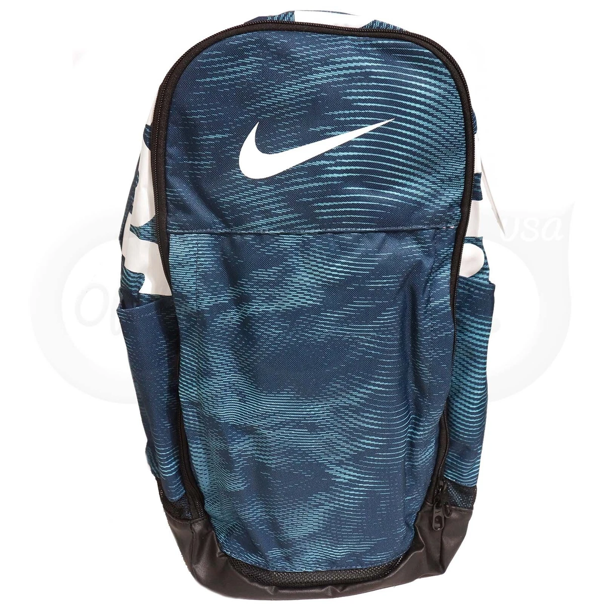 Nike Brasilia Just do it Big Backpack Blue Student large Gym Sport Bag New