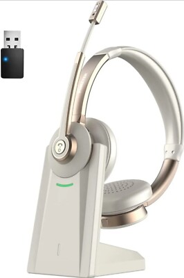 Vonztek Wireless headset,QCC Bluetooth Headphones with Microphone, CVC Mic