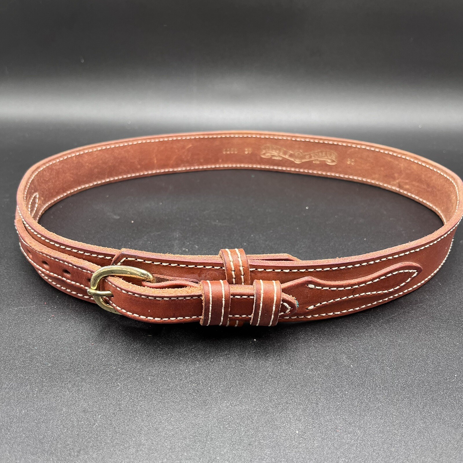 CIRCLE Y of YOAKUM Belt Size 36 Ranger Western Hand Made Leather eBay