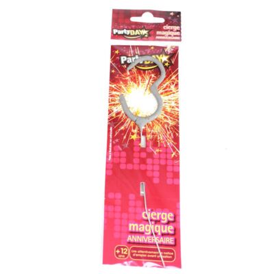 Cierge Magique Chiffre 6 XXL - Pour Gâteau D'anniversaire - Flamme étincelante Longue Durée