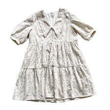 LENA FLORAL AND LACE BABYDOLL DRESS SIZE MEDIUM COTTAGECORE PRAIRIE FEMININE