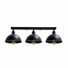 Retro 3 Way Ceiling Light Lamp Retro Fitting Dome Shade Suspended Pendant Lights