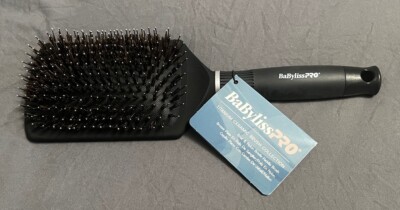 BaByliss PRO Titanium Ceramic Boar/Nylon Cushion Paddle Brush- BRAND NEW