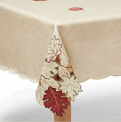 Awesome 60 x 102 oval tablecloth Autumn Bliss Cutwork 60 Inch X 102 Oblong Tablecloth Ebay