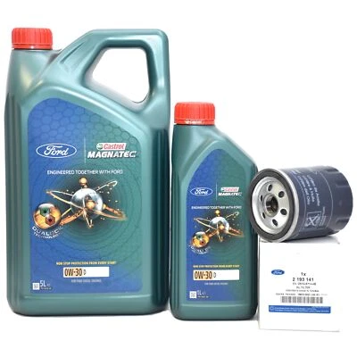 Ford Castrol Magnatec 0W30 Motoröl 6 Liter + Original Ford Ölfilter 2193141