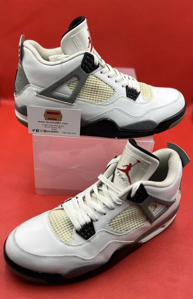 Air Jordan Retro 4 Cement 2012 Size 12 White Black Cement Grey