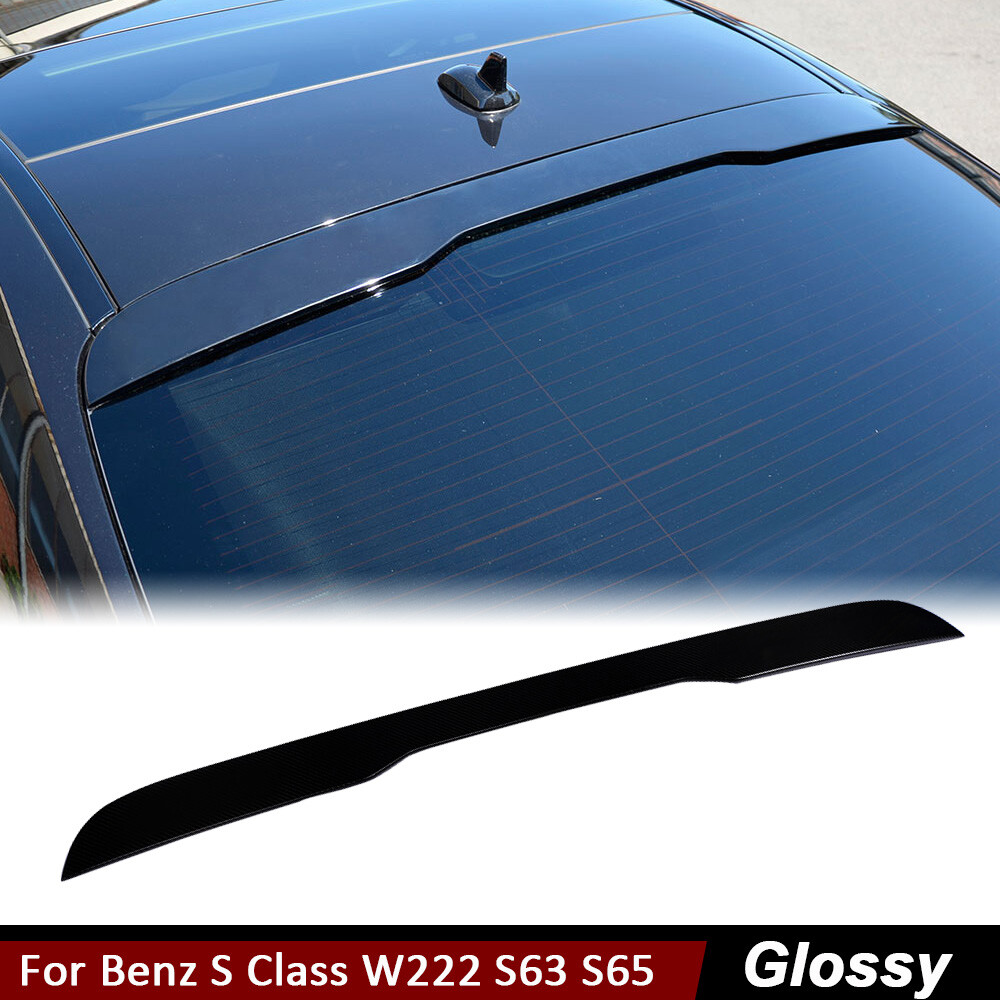 For Mercedes S Class W222 S63 S65 14-20 Glossy Black Rear Roof Spoiler Top Wing