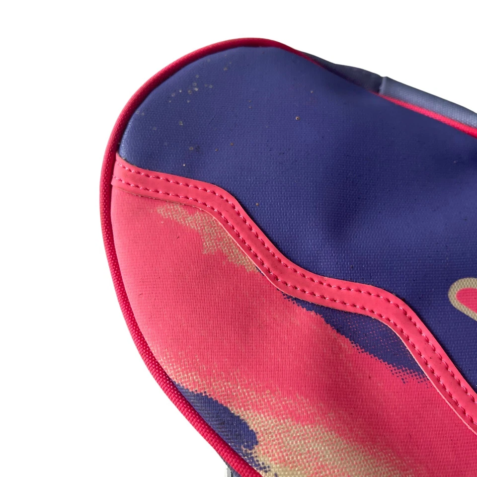 Bolso de manillar de bicicleta Huffy vintage en forma de corazón rosa púrpura 10" de ancho 2" de profundidad Foto 2 de 4