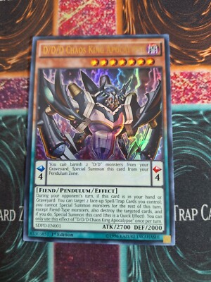 Yu-Gi-Oh! D/D/D Chaos King Apocalypse SDPD-EN001 Ultra Rare 1st Edition NM a1/