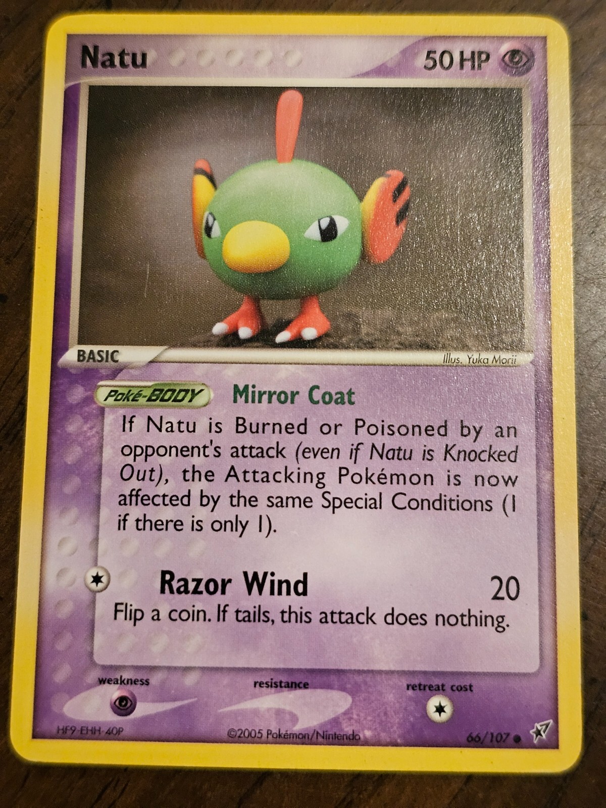 Natu 66/107 Rare Pokemon EX Deoxys