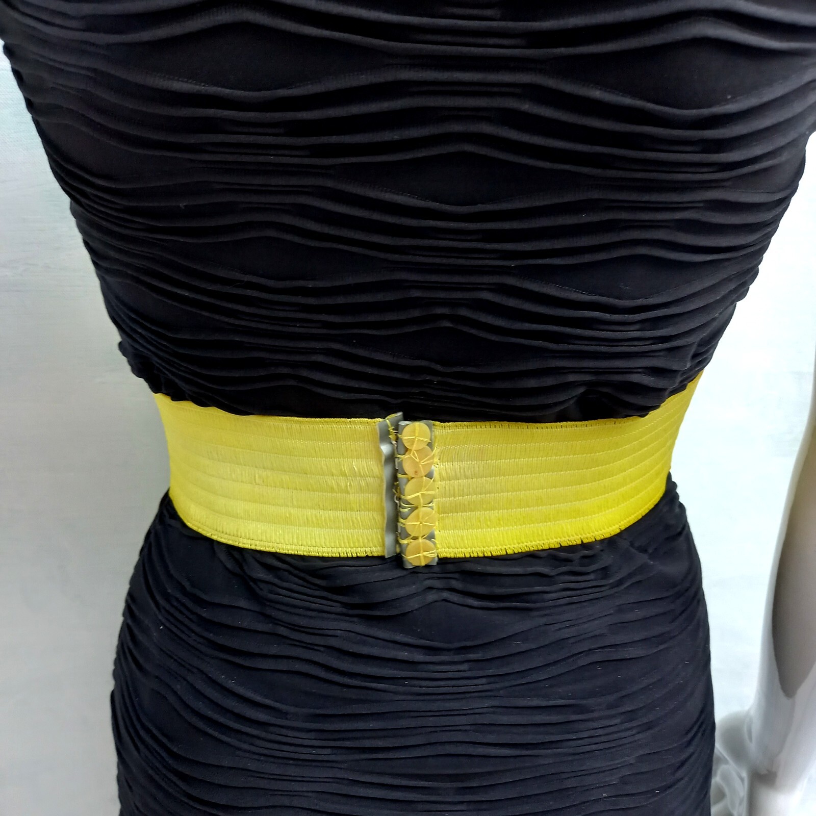 Big Belt Woman Accessories Faux Leather Sequin Crochet Yellow Embroidered Strass image 4