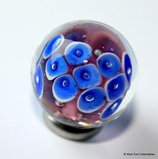 22mm Frogspawn Glass Art Marble & Stand - Stunning Handmade Collectors Piece