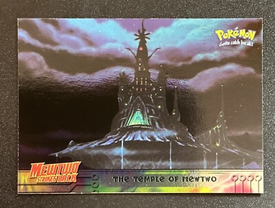 pokemon mewtwo strikes back cards value The Temple Of Mewtwo 18 Holo Topps Pokemon Mewtwo Strikes Back Blue Label