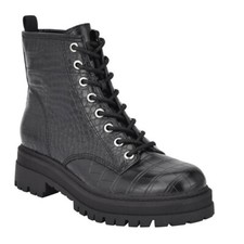 NEW Nine West Cambat Boots Y2K Retro Black Size 6