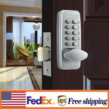Cerradura de puerta de entrada mecánica sin llave código digital teclado perilla combinación cerrojo