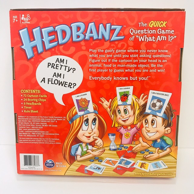 Hedbanz Card Question Board Game 2nd Edition Headbands Headbanz What am