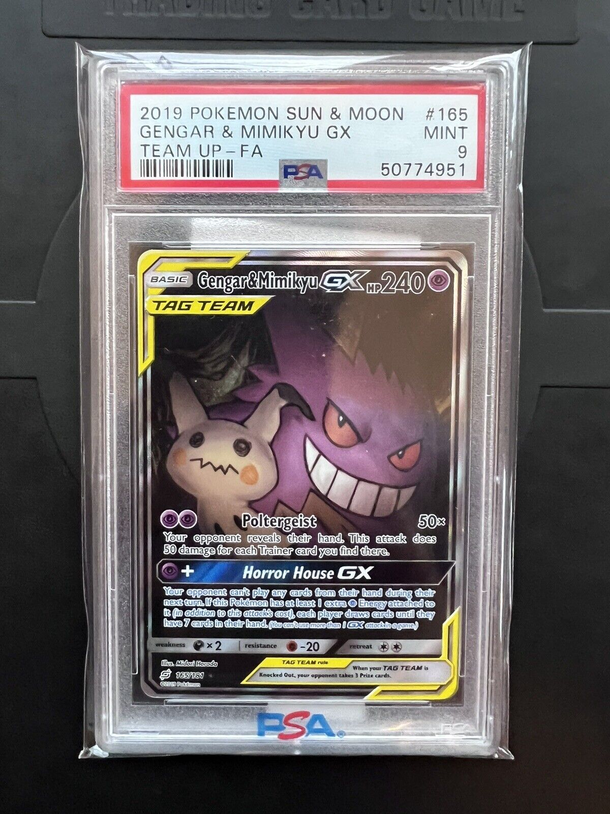 Carta Pokémon Gengar/Mimikyu GX de segunda mano por 15 EUR en