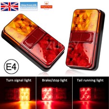 12V -24V LED REAR TAIL LIGHTS LAMP MULTI FUNCTION TRAILER CARAVAN TRUCK LORRY 2X
