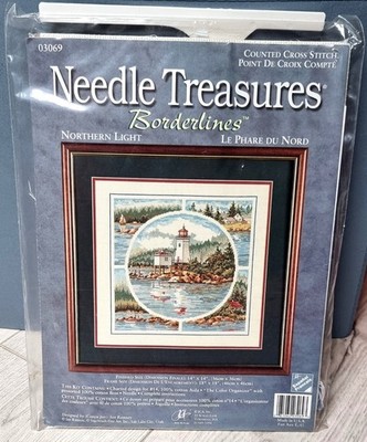 Nadelschätze Gezähltes Kreuzstich-Set ''Nordlicht'' 03069 Neu