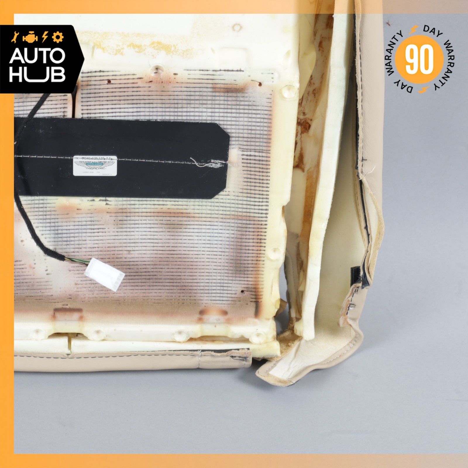 13-15 Aston Martin DB9 Front Left Side Bottom Lower Seat Cushion Beige OEM 22k
