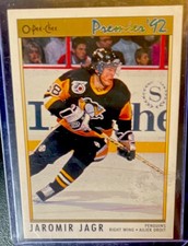 O-Pee-Chee 1991-92 Premier Jaromir Jagr Pittsburgh Penguins Hockey Card #24