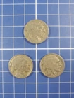 1934D, 1935D, 1936D Buffalo Nickel Lot of 3 Circulated
