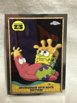 2025 Topps Chrome Spongebob #25-9 SpongeBob Hits Rock Bottom 25th