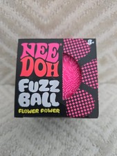 Authentic Schylling Needoh 🔥 Fuzz Ball Flower Power Pink Ball Squishy Toy