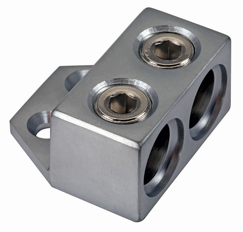 Kicker 46GT2 Car Audio 1/0 to 8 Gauge Ground Wire Termination Foot Block GT2