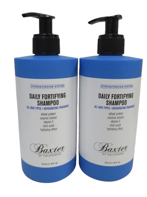 BAXTER DAILY FORTIFYING SHAMPOO ALL HAIR TYPES 16 OZ NWOB LOT OF 2