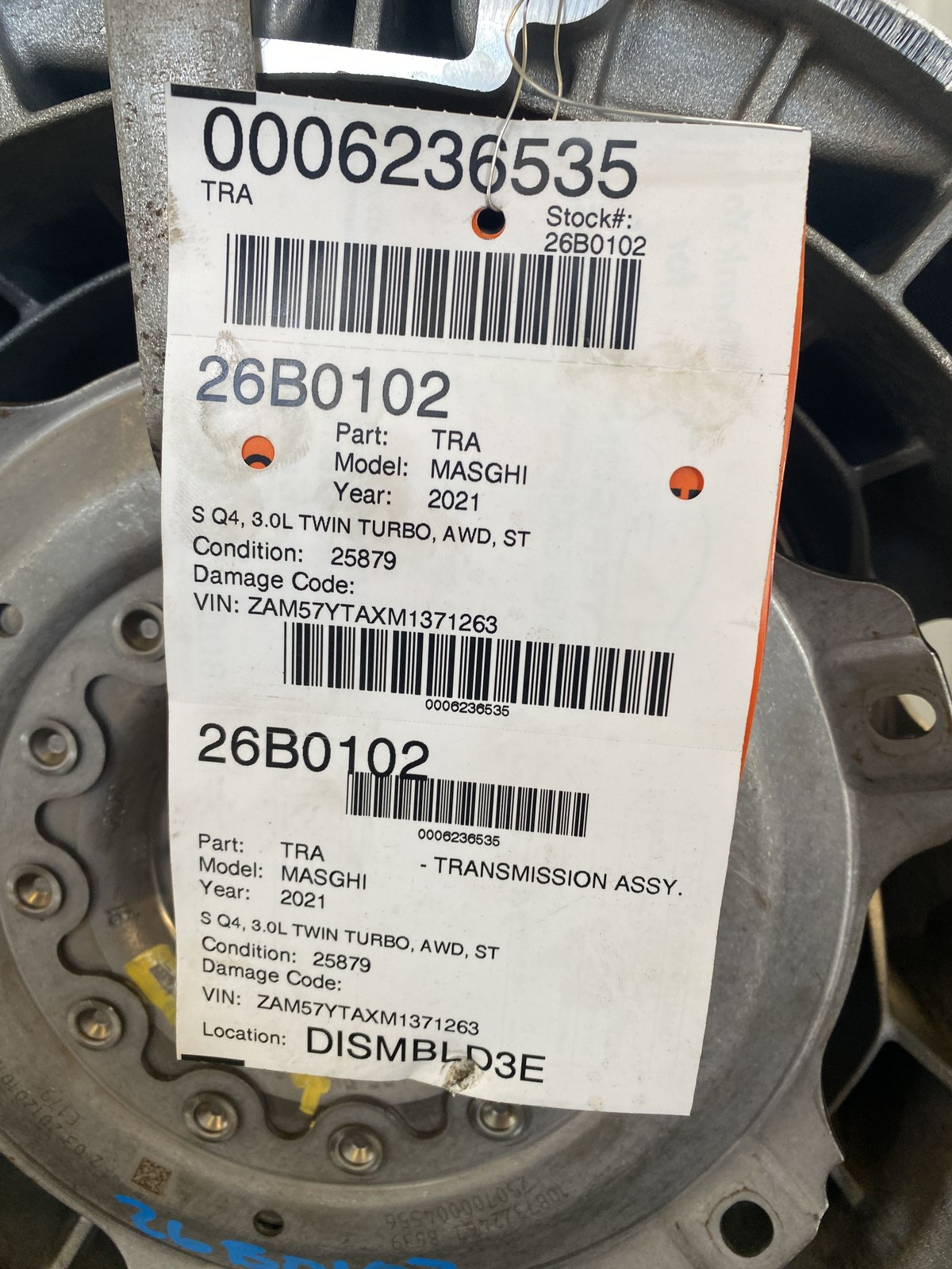 Maserati Ghibli S Q4 2021 Front Transmission