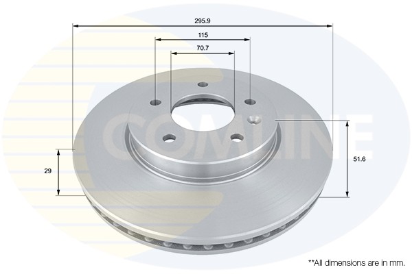 2 PCS COMLINE ADC1146V Brake Disc