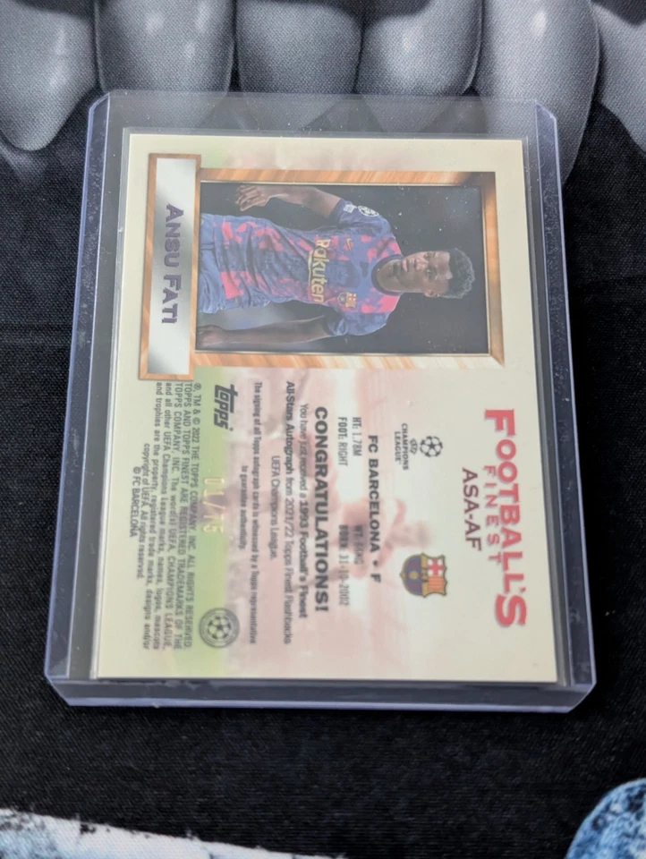 2021-22 Topps UCL Finest Flashbacks - Ansu Fati - 1993 All-Star Autograph /75 - Image 2 of 2