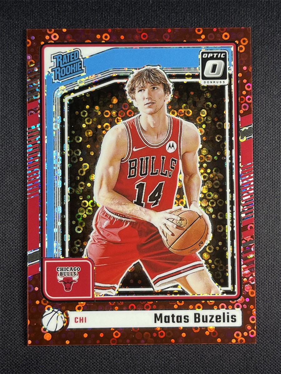 2024-25 Donruss Optic Matas Buzelis #271 Red Disco Rated RC Color Match /75