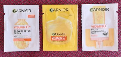 Beauty Proben Set 3 Glow Booster Serum Garnier LSF 50+ Repair Kosmetikproben