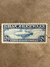 US Airmail Stamp Scott #C15  "Graf Zeppelin" MNH XF+ OG $2.60 SCV $1200+  E103